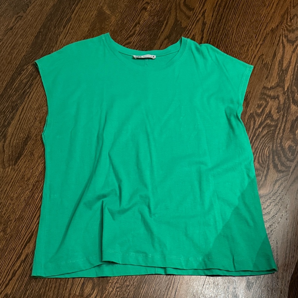 Zara Vibrant Green Short Sleeve Tee